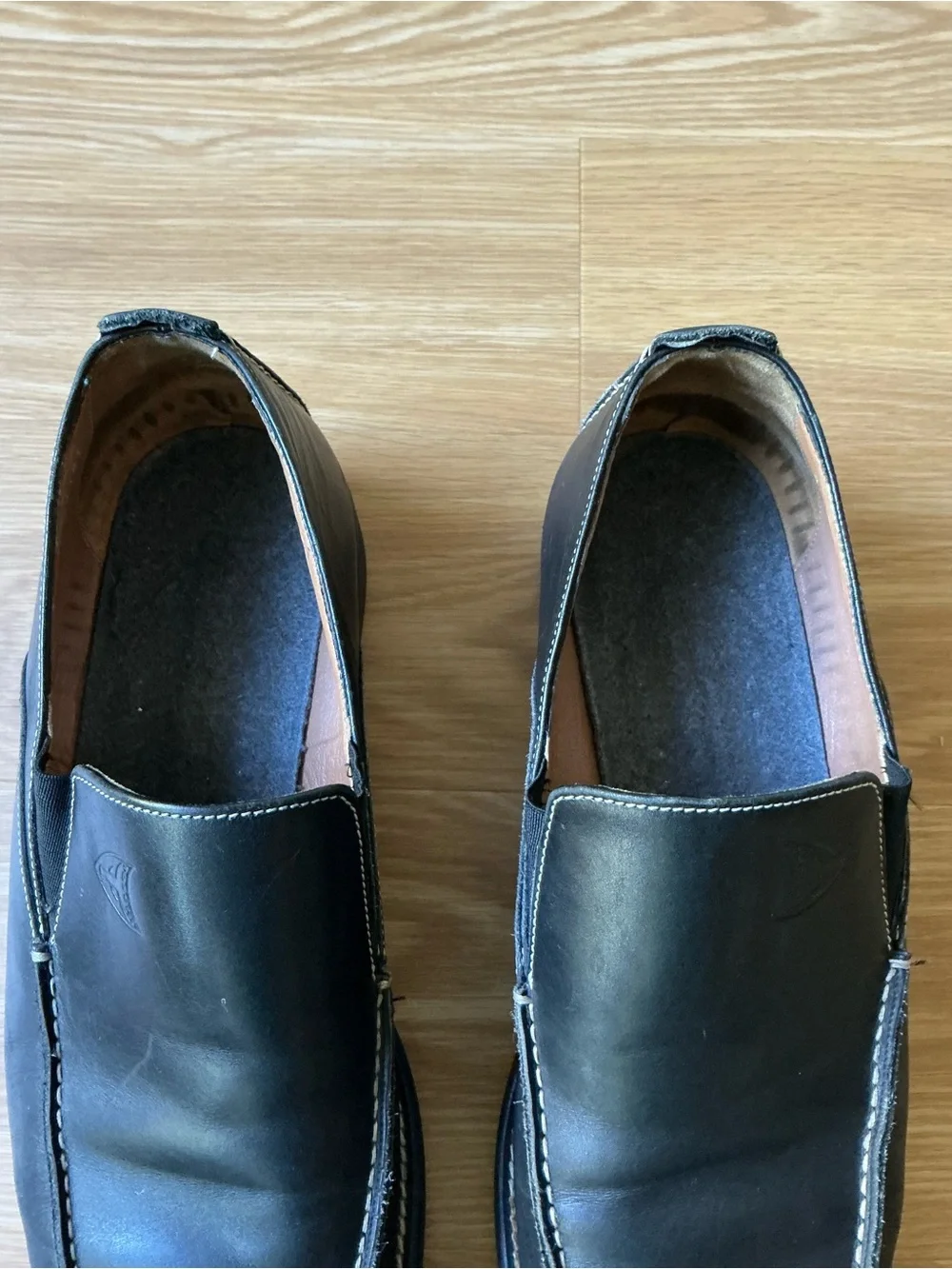 Michael Toschi Italian Men's Black Slip-On Leather Loafers Size 11